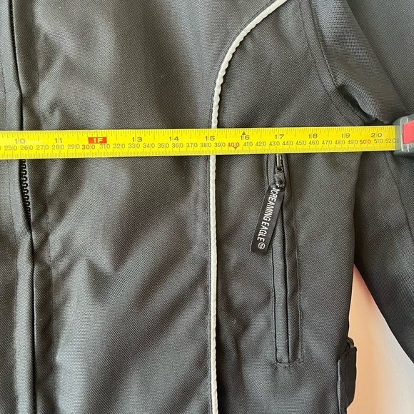 Screaming Eagle Black Motorcycle Jacket Med Cordura Waterproof Reflective Padded - Picture 12 of 12